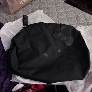 Hello Kitty Black Nylon Travel Tote with Appliqué Bow